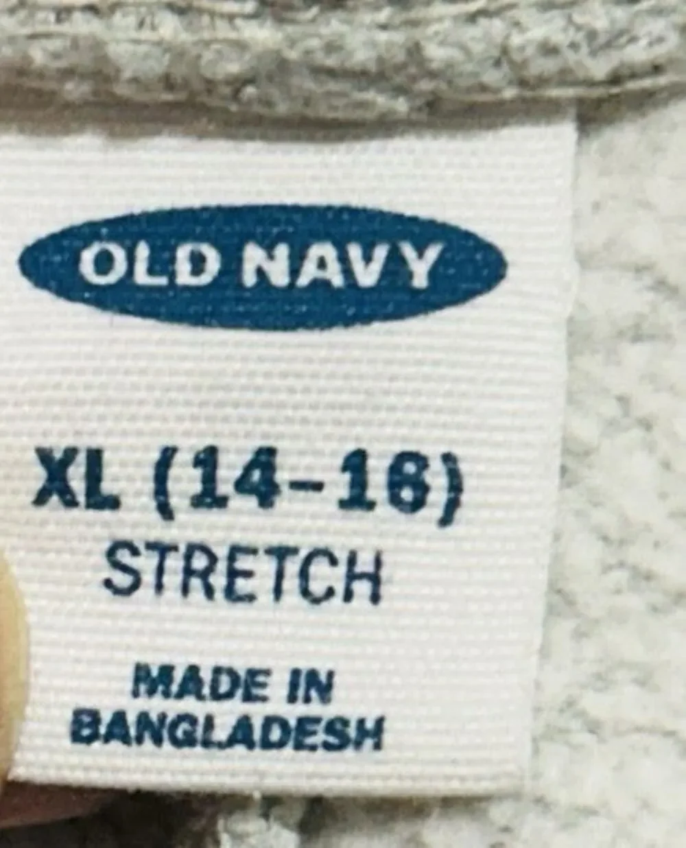 Old Navy Boys XL 14/16 Gray Shorts Stretch Front Pockets Elastic Waist